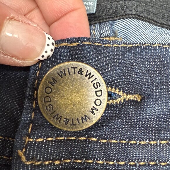 NWT Women's WIT & WISDOM Brittany Mid-Rise‎ Itty Bitty Boot Indigo | Size 24W - Picture 8 of 13